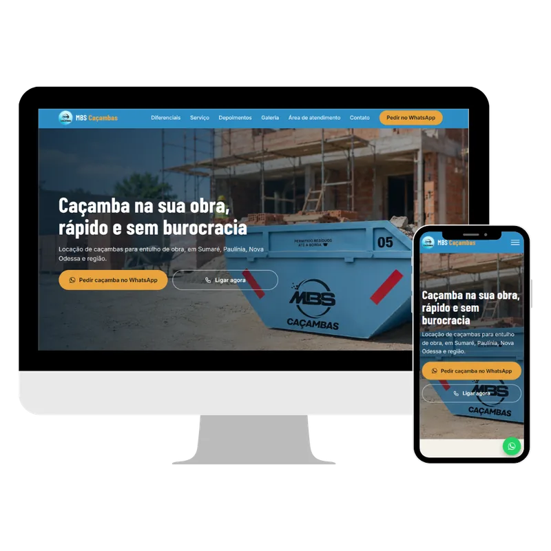 Site MBS Caçambas